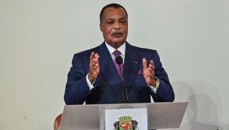 Le président congolais Denis Sassou-Nguesso, le 12 juin 2023.