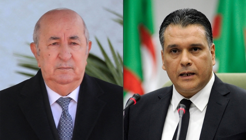Le président algérien, Abdelmadjid Tebboune, et le député Mouad Bouchareb.