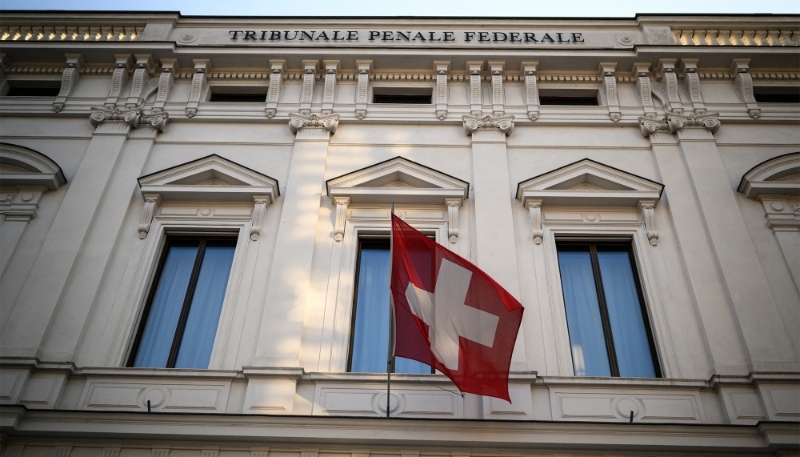 Le Tribunal pénal fédéral suisse à Bellinzone, dans le sud de la Suisse, le 7 mars 2022.