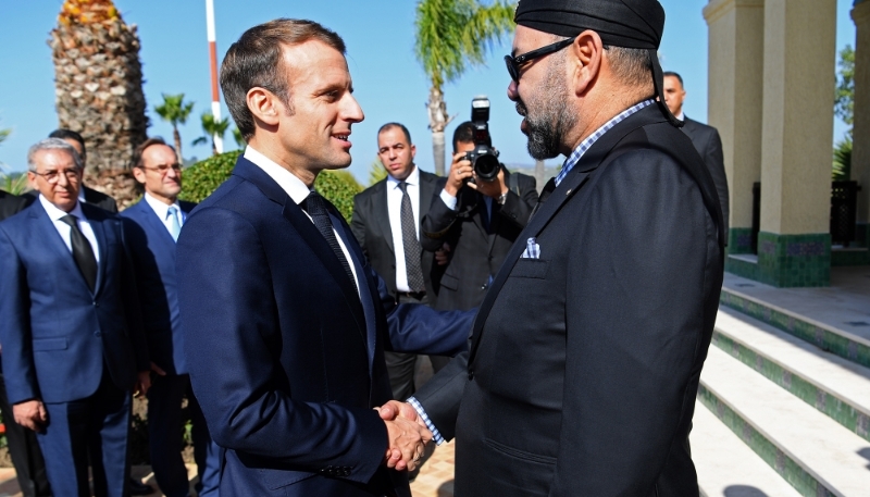 Le président français Emmanuel Macron et le roi du Maroc Mohammed VI à Tanger, en 2018.