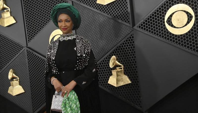 La ministre nigériane de la culture, Hannatu Musawa, lors de la cérémonie des Grammy Awards, à Los Angeles, le 4 février 2024.