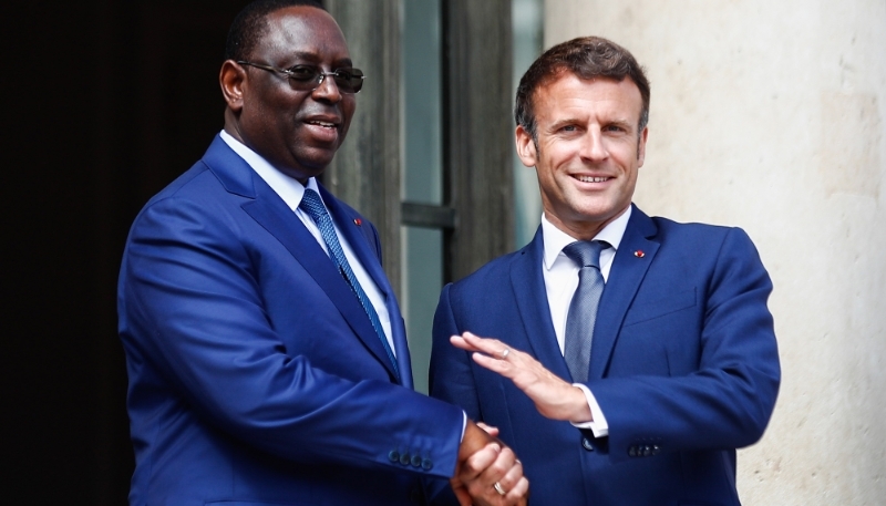 Macky Sall et Emmanuel Macron, le 10 juin 2022, au palais de l'Élysée, à Paris.