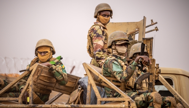 Des unités nigérianes stationnées au Niger, en mai 2022.