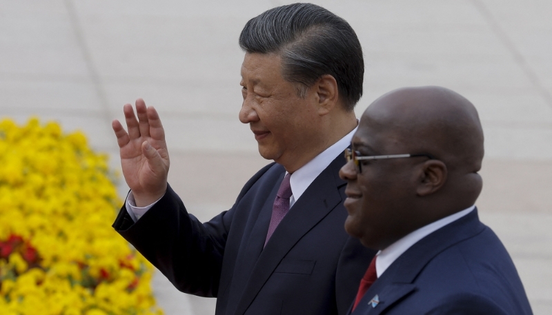 Felix Tshisekedi et Xi Jinping à Pékin, le 26 mai 2023.
