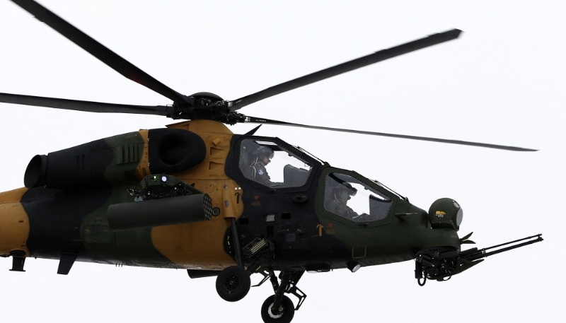 Un hélicoptère T-129 de Turkish Aerospace Industries, à Ankara.