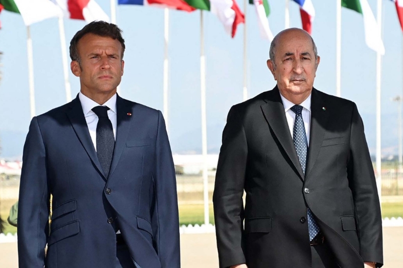 Le président français Emmanuel Macron et son homologue algérien Abdelmadjid Tebboune.