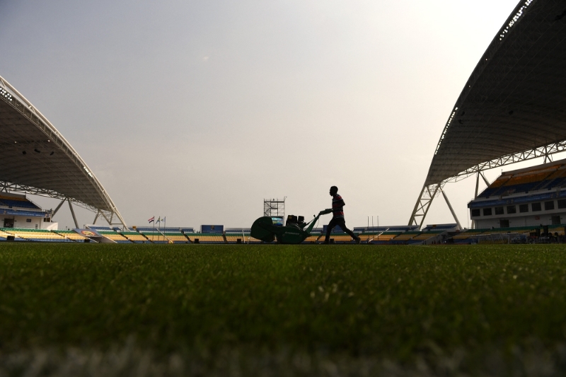 Le stade d'Angondjé, en banlieue nord de Libreville (Gabon), où s'est tenue la finale de la CAN 2017.