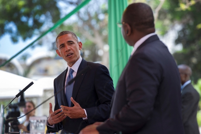 L'ancien président américain Barack Obama et Macky Sall, le 27 juin 2013.