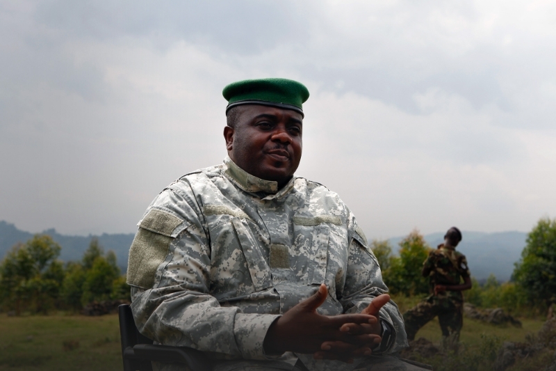 Le leader du M23 Bertrand Bisimwa, à Bunagana, en août 2013.