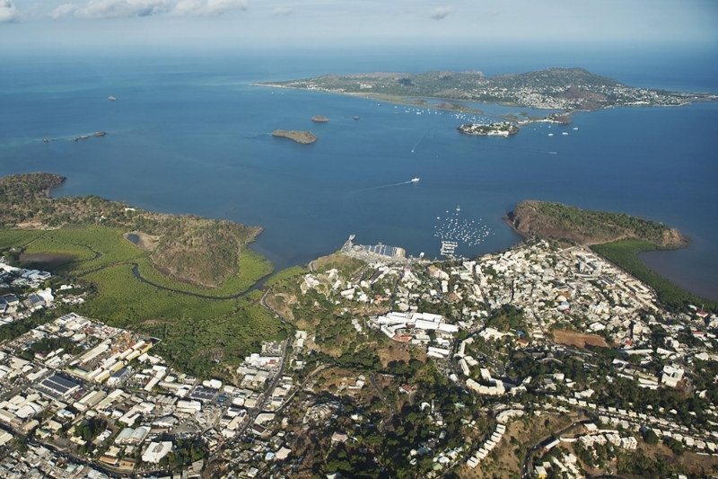 Vue de Mamoudzou, chef-lieu de Mayotte.