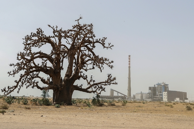 La centrale à charbon de Sendou, au Sénégal.