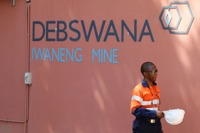 La mine de diamants de Jwaneng, opérée par Debswana, joint-venture entre DeBeers et le Botswana.