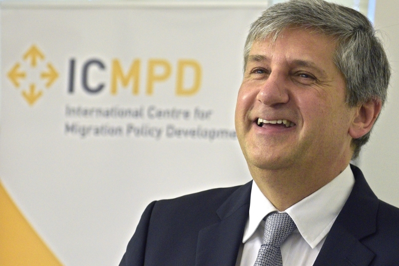 Le directeur général du Centre international pour le développement des politiques migratoires (CIDPM), Michael Spindelegger.
