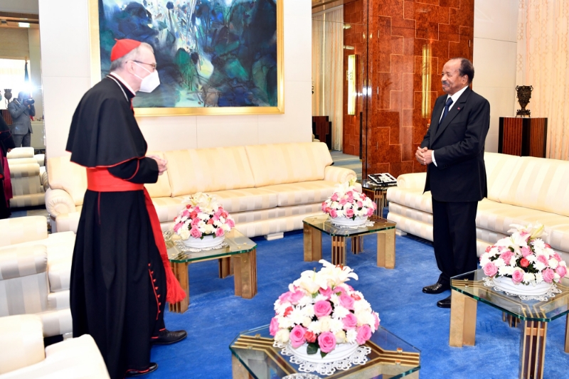 Le secrétaire d'Etat du Vatican Pietro Parolin a rencontré le président camerounais Paul Biya à Yaoundé fin janvier.