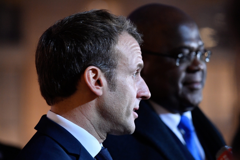 French President Emmanuel Macron and his DRC countepart Félix Tshisekedi in 2019.