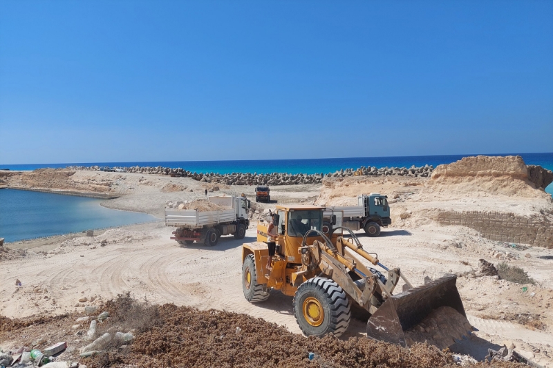 Le chantier portuaire d'Al Mayah.