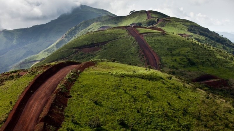 La chaîne de collines de Simandou, en Guinée.