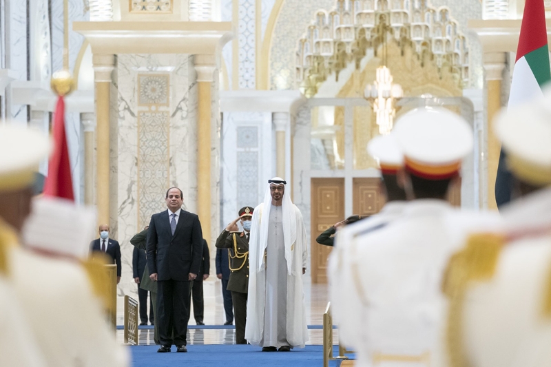 Le président égyptien Abdelfattah al-Sissi et le prince héritier émirati Mohammed bin Zayed al-Nahyan.