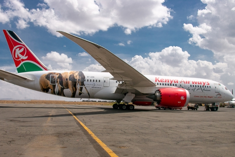 Un des appareils de la compagnie nationale kenyane Kenya Airways.