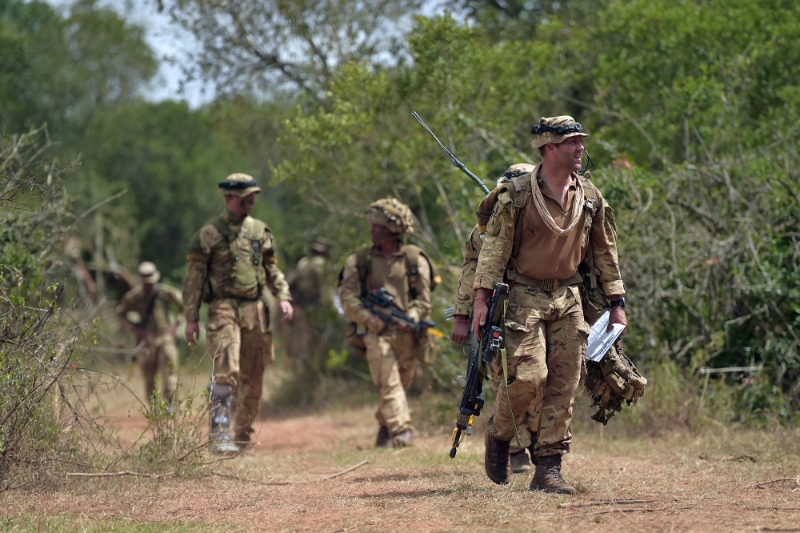 Des soldats de la British Army Training Unit in Kenya (Batuk).