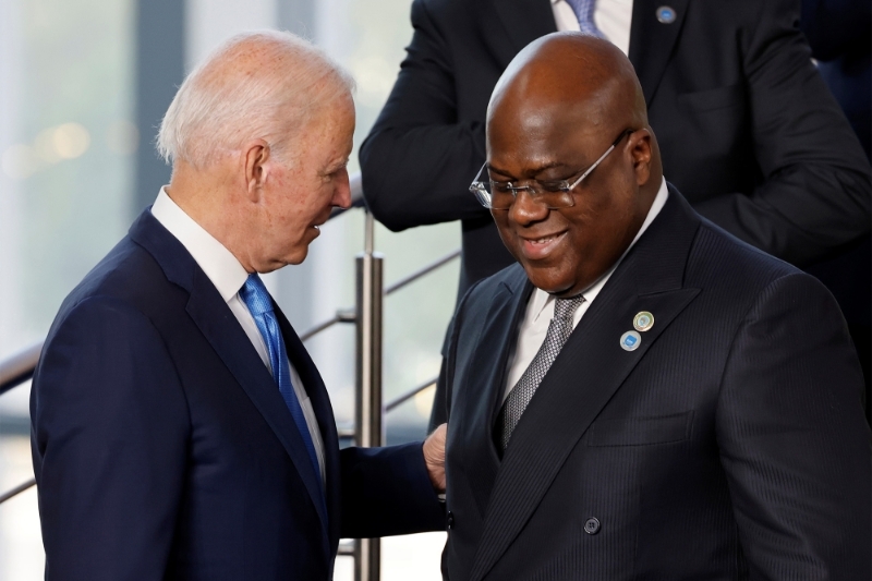 Le président américain Joe Biden et son homologue congolais Félix Tshisekedi.