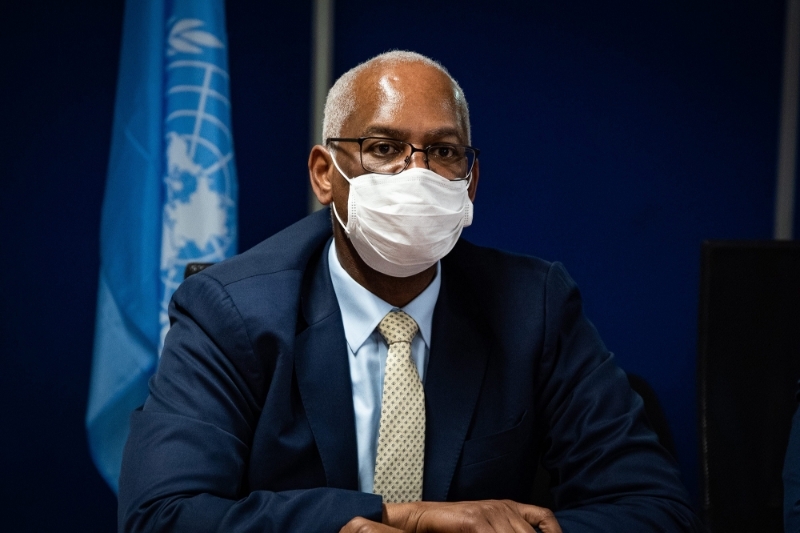 Le patron de la mission des Nations unies au Mali, El Ghassim Wane, à Bamako, en octobre 2021.