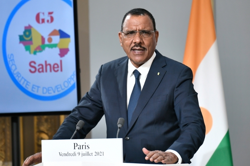 Le président du Niger Mohamed Bazoum, le 9 juillet 2021, à Paris.