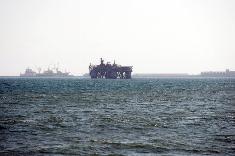 Une plateforme pétrolière au large du Ghana.