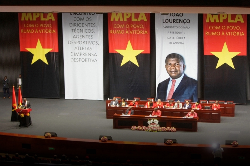 Une réunion du MPLA, en août 2017.