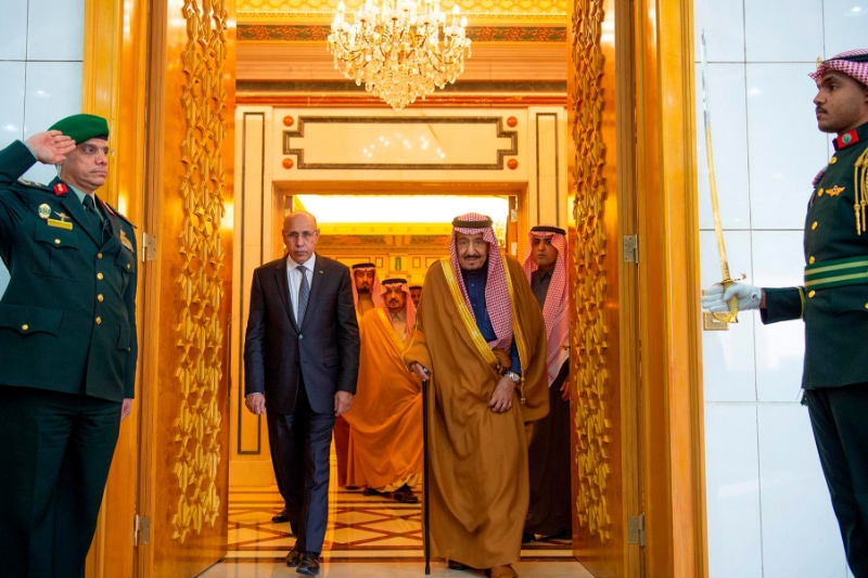 Le président Mohamed Ould Ghazouani lors de sa visite à Riyad.