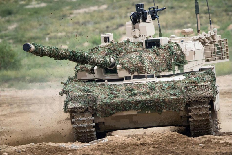 Un des chars VT4 de troisième génération livrés par le géant chinois Norinco à l'armée nigériane.