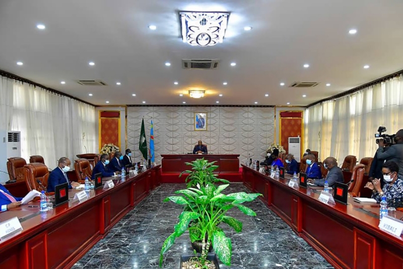 Le président congolais Félix Tshisekedi a rencontré les représentants des opérateurs miniers le 8 septembre 2020.