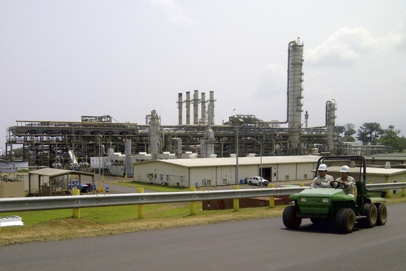 Les installations gazières de Punta Europa, sur l'île de Bioko, en Guinée équatoriale.