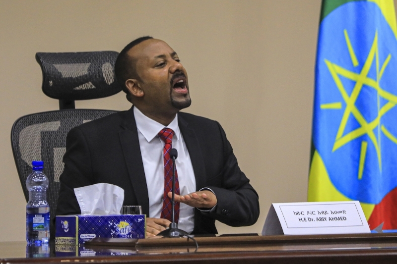 Le premier ministre éthiopien Abiy Ahmed Ali, lors d'une séance de questions au gouvernement, lundi 30 novembre.