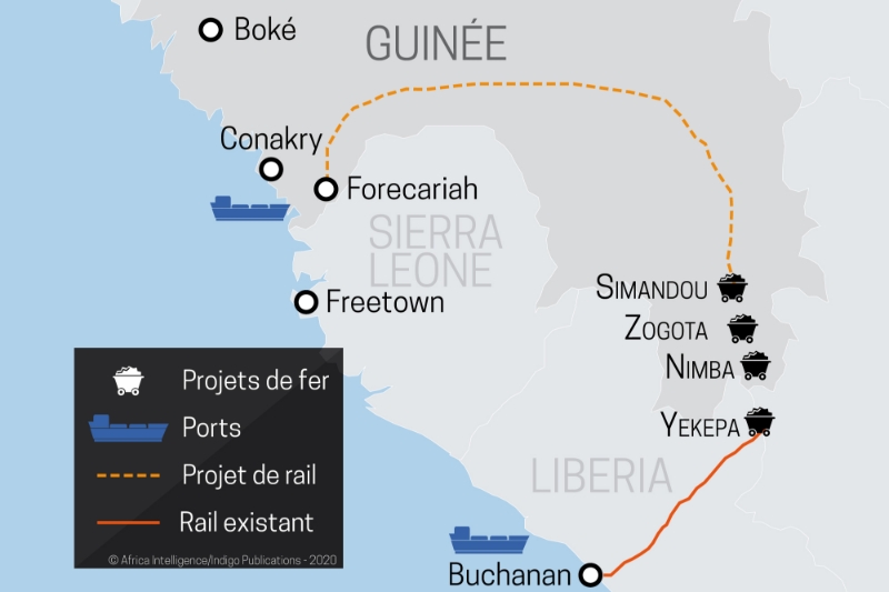 Le minerai sera convoyé sur un rail déjà existant pour un trajet de 300 km.