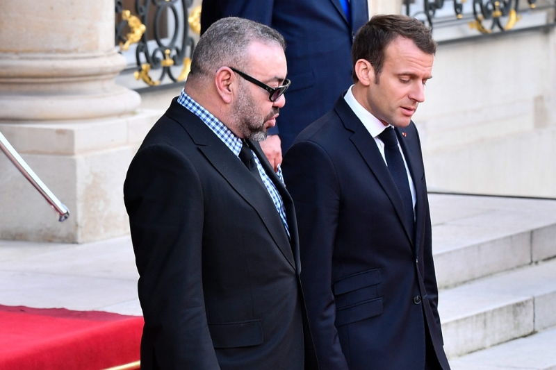 Le roi du Maroc Mohammed VI et le président français Emmanuel Macron, en 2018.
