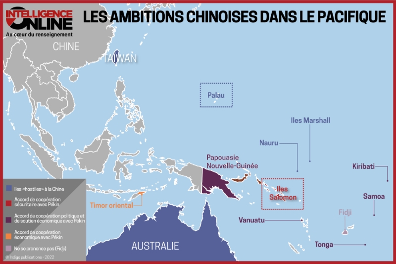 Les ambitions de la Chine dans le Pacifique.