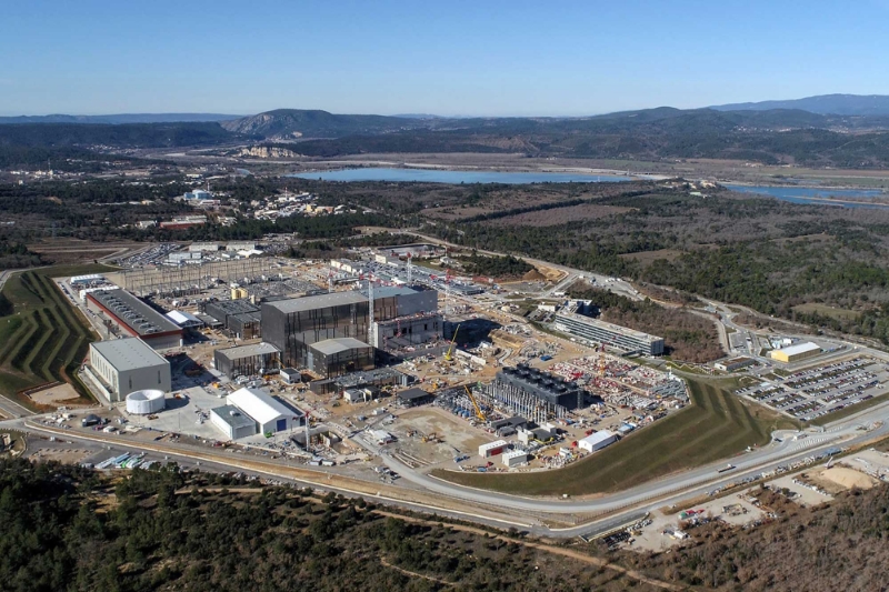 Le chantier d'ITER en février 2020.